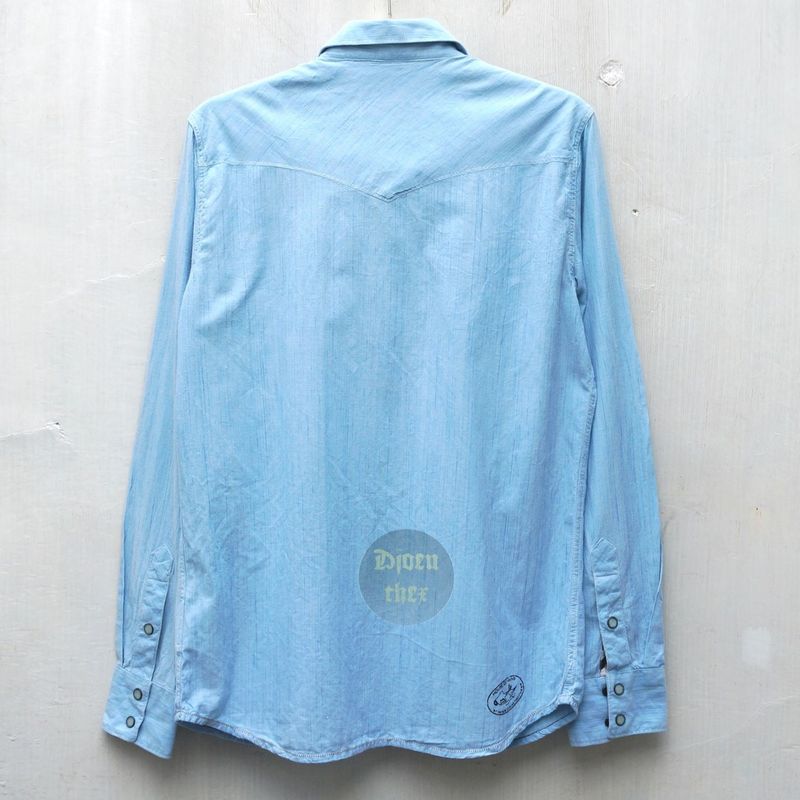VANS Kemeja Lightblue SnapButton Size S, foto 3