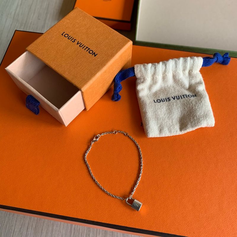 LOUIS VUITTON 925 SILVER PADLOCK 4.5G bracelet, foto 3