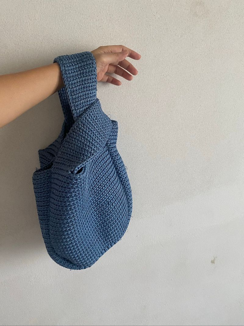 Fluffy wool crochet Handbag/ wrist bag, foto 2