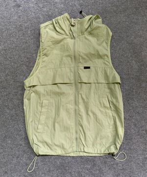 Vest Zipper Windproof Olive Green Sportswear