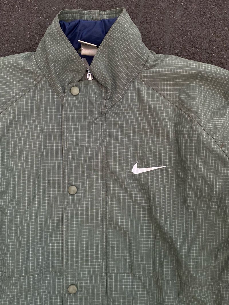 Vintage Nike puffer plaid jacket 90s, foto 3