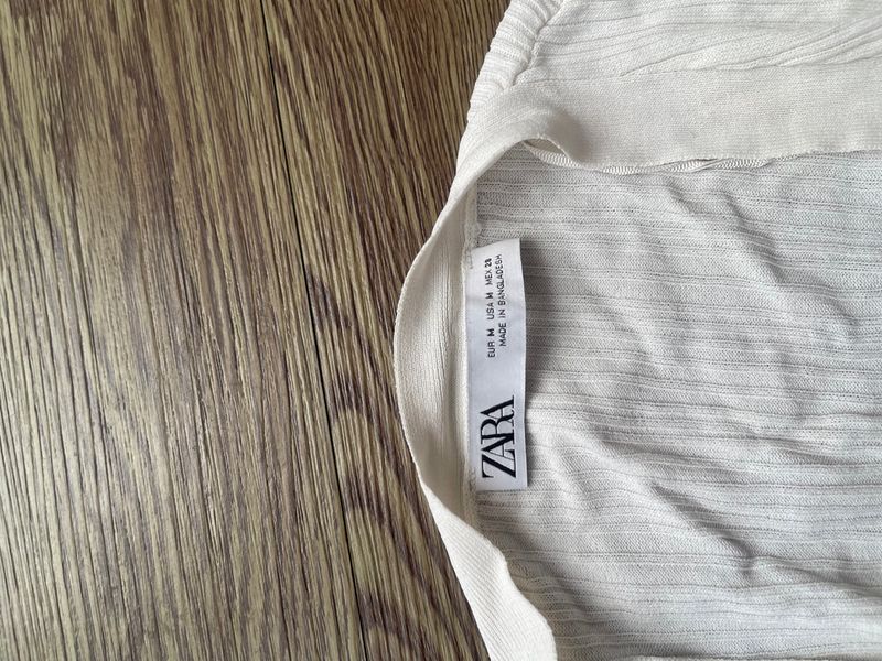 Zara Cardigan Long Broken White Stretch Outer, foto 2