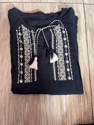 Blouse Bohemian Rumbai Navy