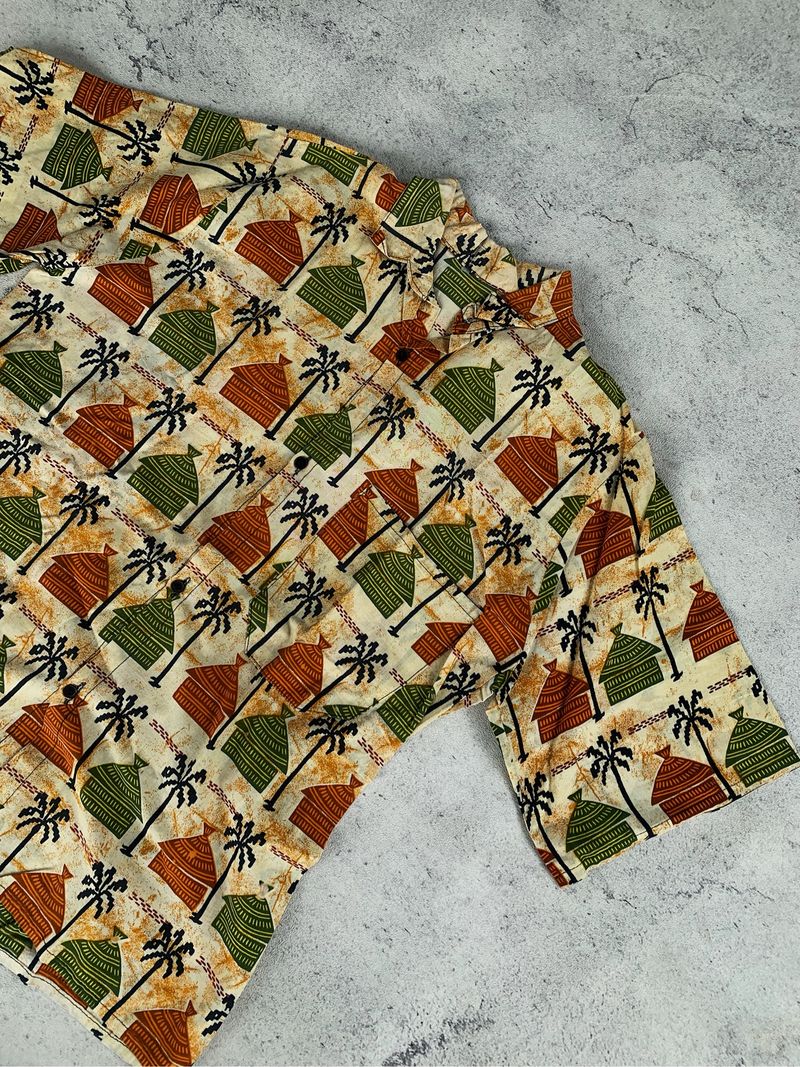 Kemeja pendek motif, foto 2