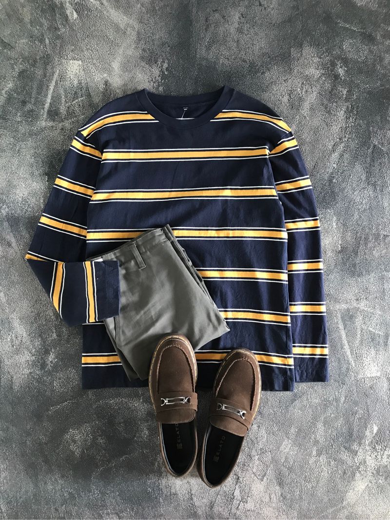 UNIQLO STRIPED LONGSLEEVE T-SHIRT LIKE NEW, foto 6