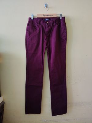 Jill Blaze Women's Slim Straight Purple Maroon Long Pants 31