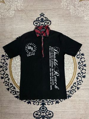 Poloshirt Y2k vkei Mind games double layerd poem