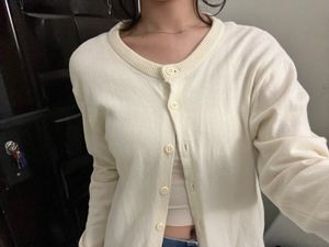 Shopinkae Basic Knit Cotton Cardigan in dancow // PRELOVED