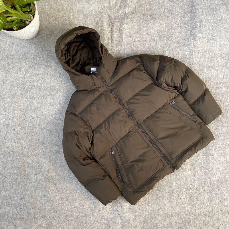 Winter puffer jacket Olzen goose down bulu angsa brown, foto 2