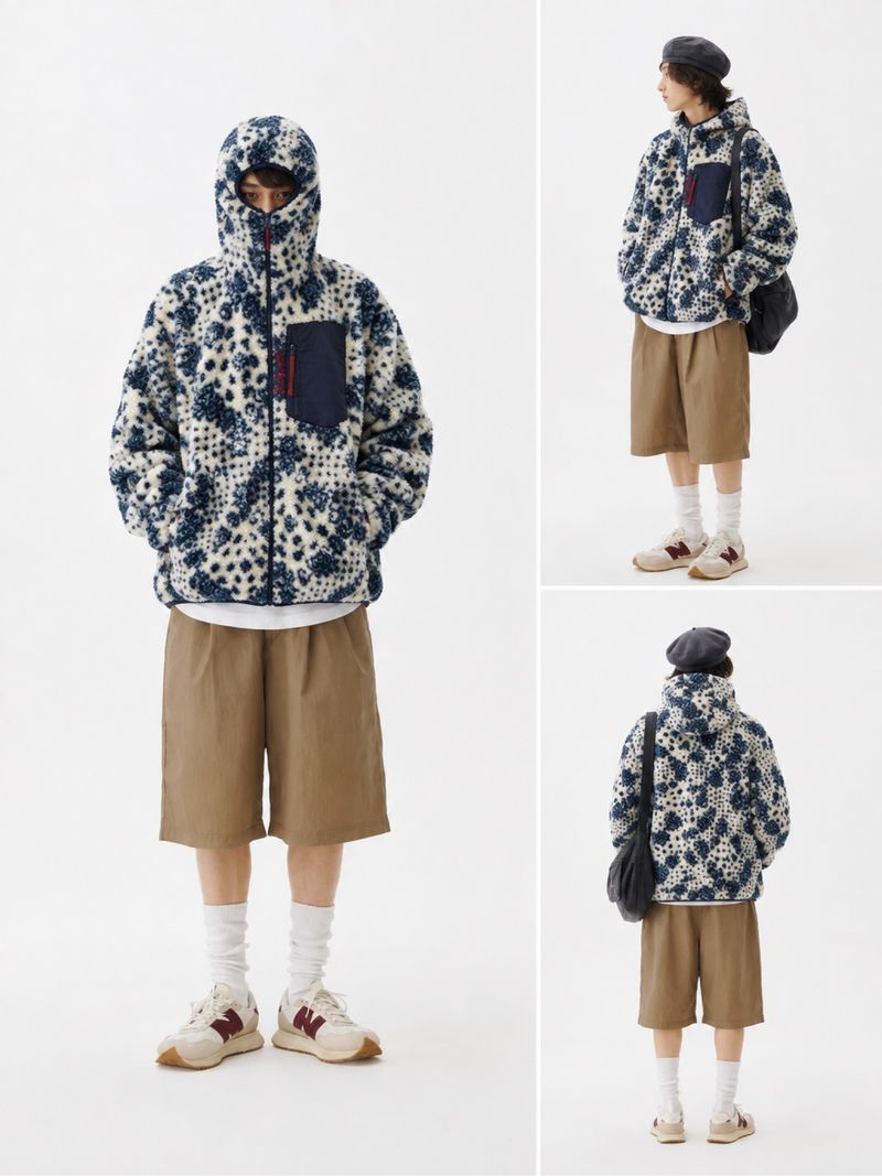 Fieldcore Fullzip fleece design abstract flower, foto 10
