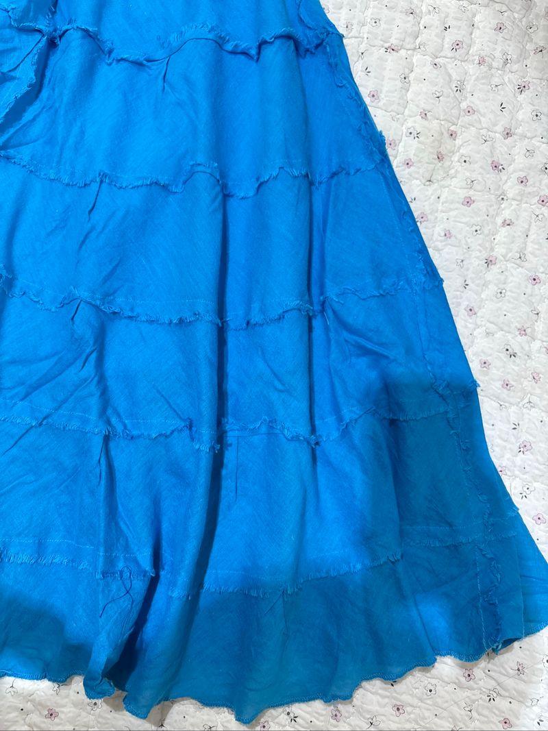midi skirt blue umpak, foto 4