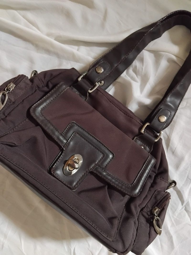 brown flap shoulderbag, foto 3