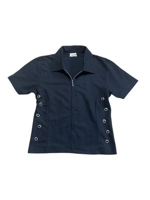 Eyelets Boxy Zip Top