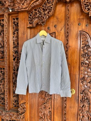 Countess Mara Blue Striped Dress Shirt