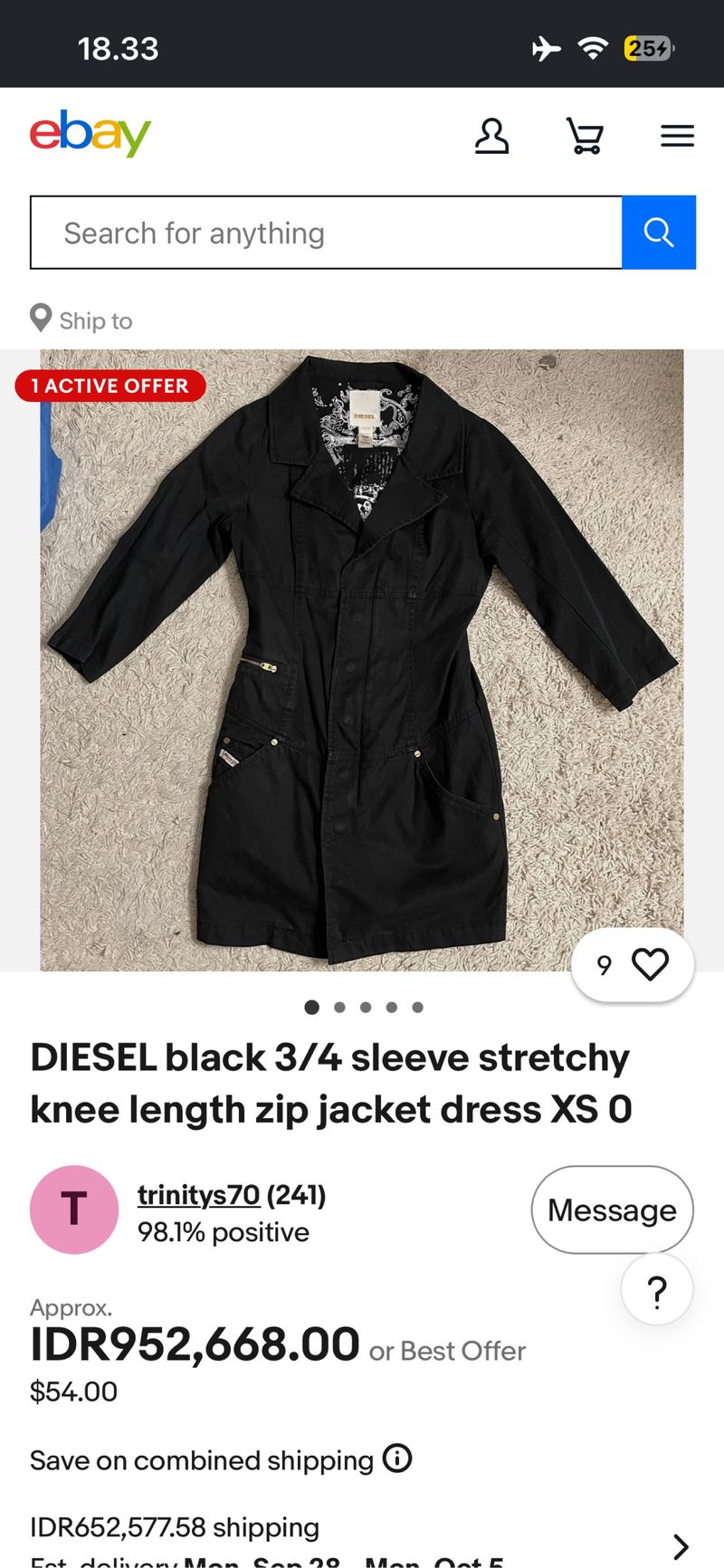 Diesel Y2K Fitted Utility Coat, foto 7