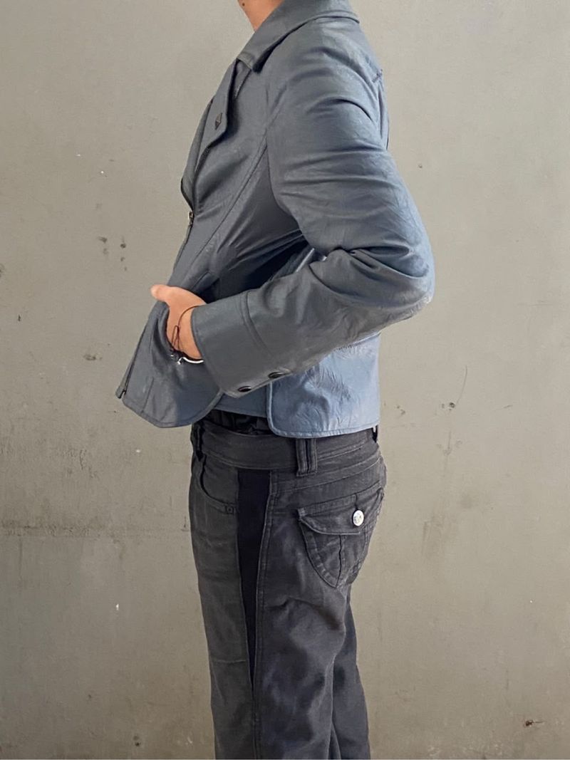 Blue Leather Jacket/Jaket Kulit Sintetis, foto 7