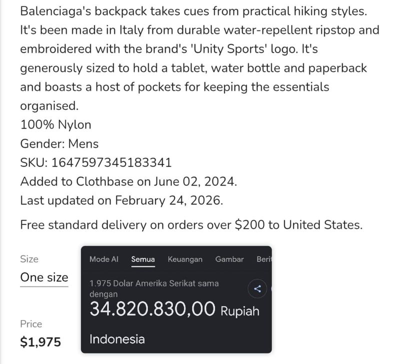 Ransel Balenciaga Unity Explorer, foto 9