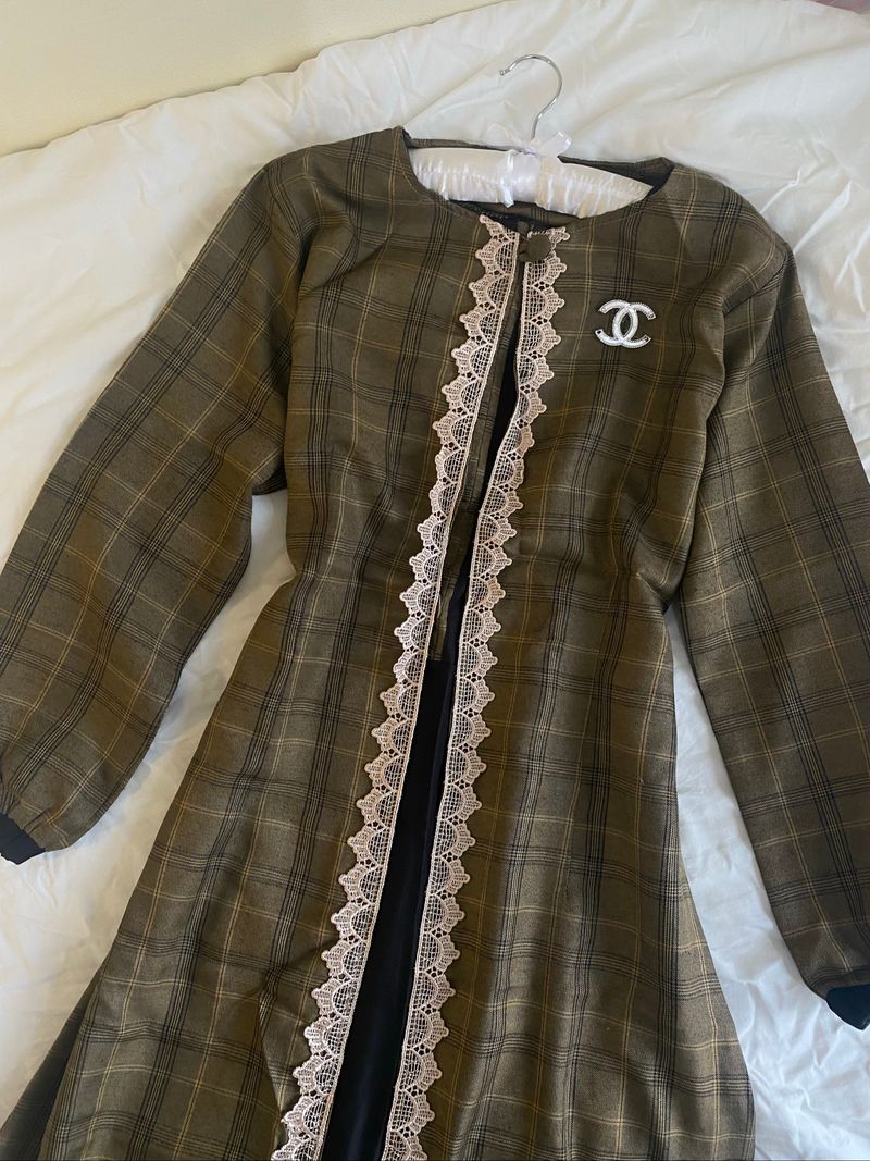 Gamis Coklat Kotak Buka Tutup, foto 2