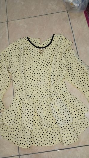 Baju Atasan Wanita Kuning Polkadot – Preloved
