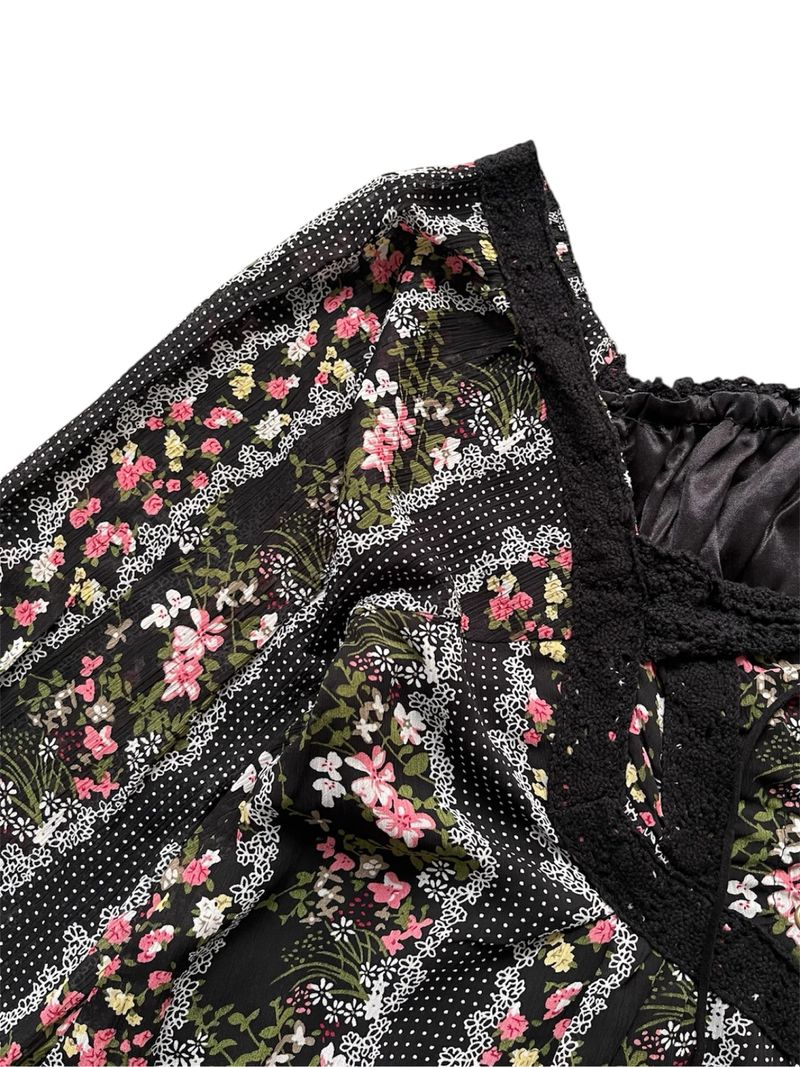 Y2k Crazy Angel Victorian Gothic Laces Ruffle Blouse, foto 3