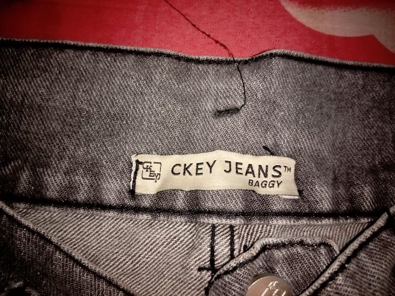 Ckey jeans baggy warna abu, foto 2