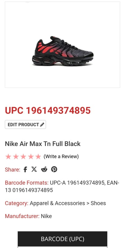 Nike Air Max TN Deadpool Full Black - Size 38, foto 7