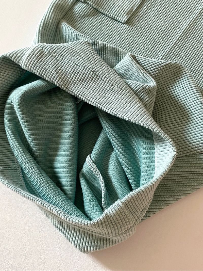 Mint Green Ribbed Cargo Pants, foto 6