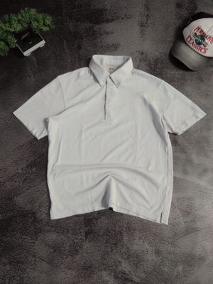 Uniqlo AIRism Shirt Polo Stripe White