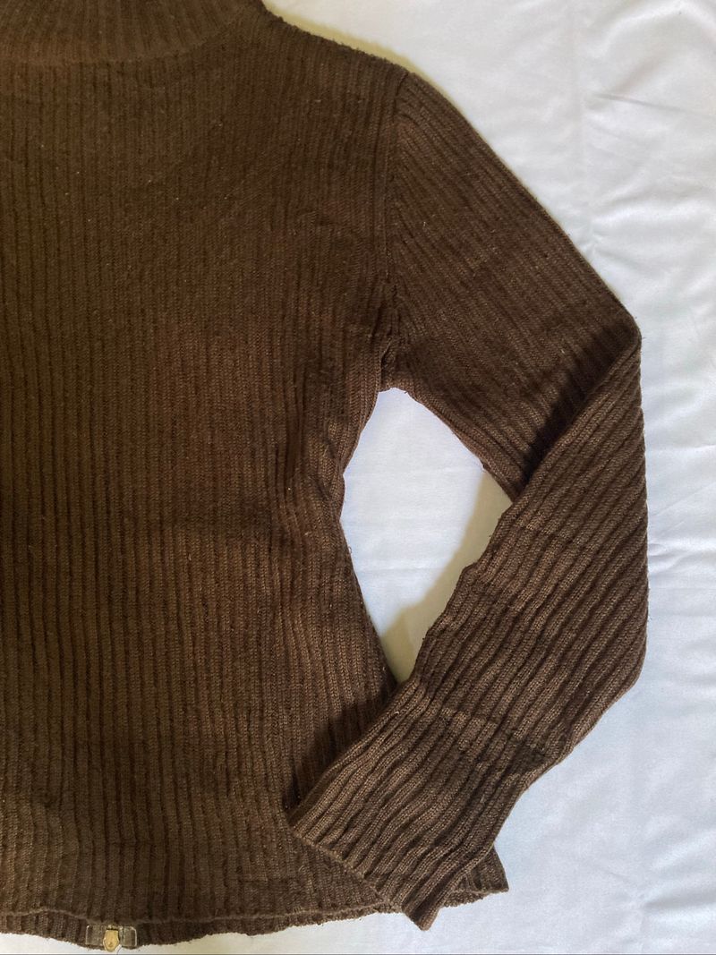 vintage embellished suede knit zip-up jacket, foto 8