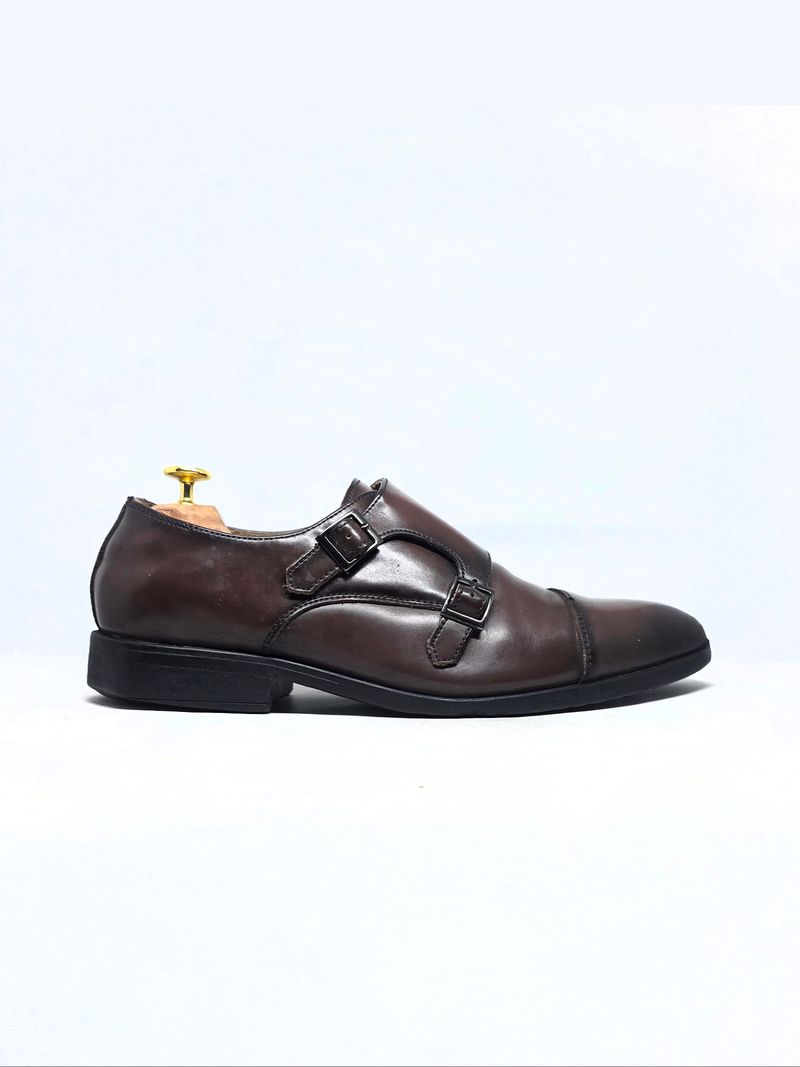 CORE RIGHT Double Monkstrap Loafer Sepatu Formal Kulit, foto 9