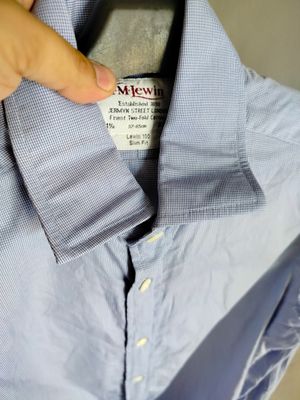 kemeja pria SIZE M kecil TM LEWIN cufflink