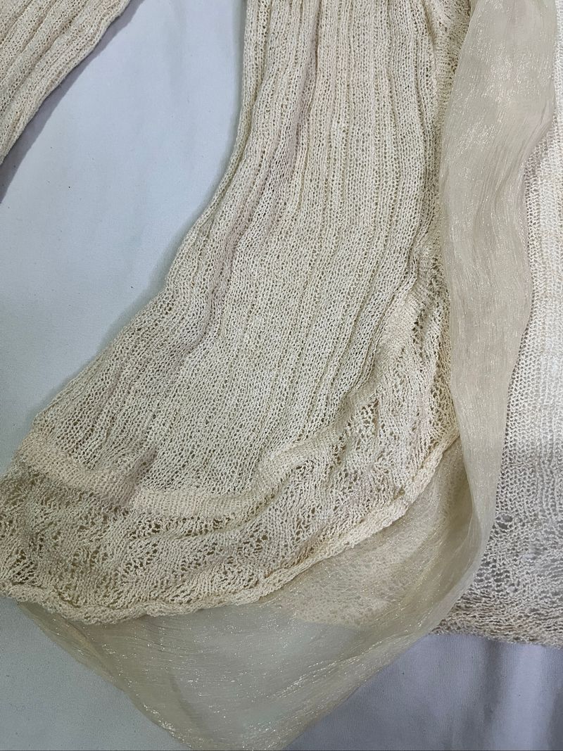 outer layering lace ruffle broken white morikei vintage, foto 3