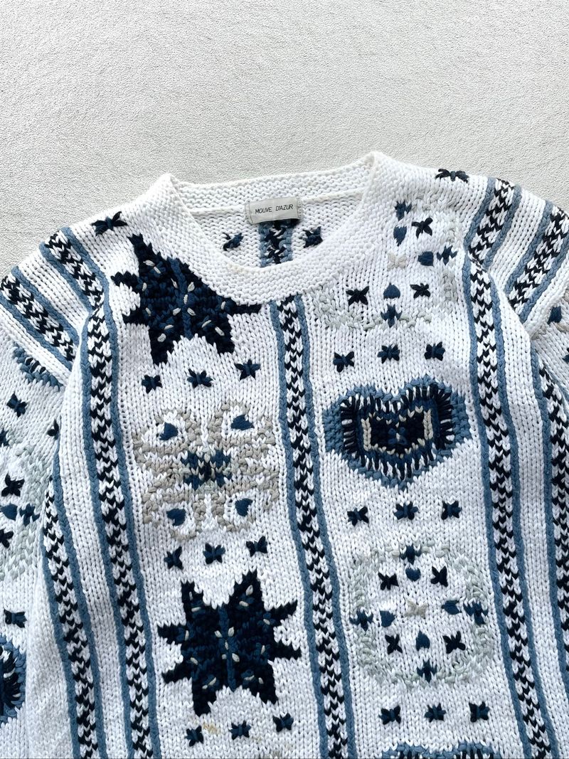 MOUVE D’AZUR VTG PATTERN HAND KNIT 🇯🇵, foto 4