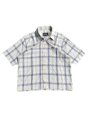 Dbritano Crop Boxy Shirt White