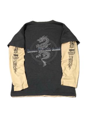Y2K dig deep dragon tribal graphic longsleeve tshirt