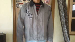 Streetwear Y2K Denim jacket Pria gray