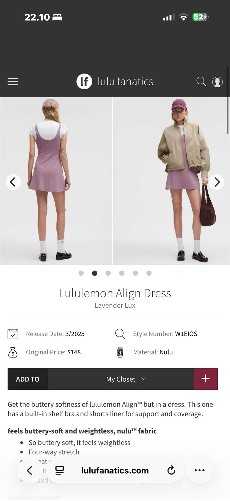 LULULEMON ALIGN DRESS, foto 5