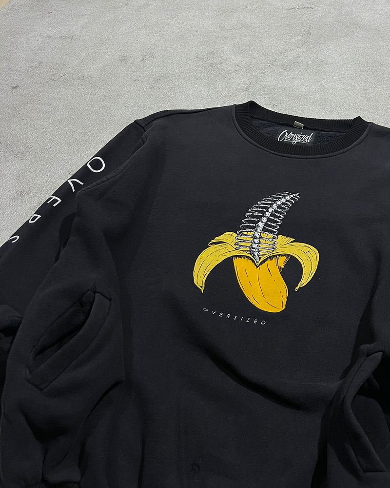 BANANA SKELETON Art Boxy Crewneck, foto 3
