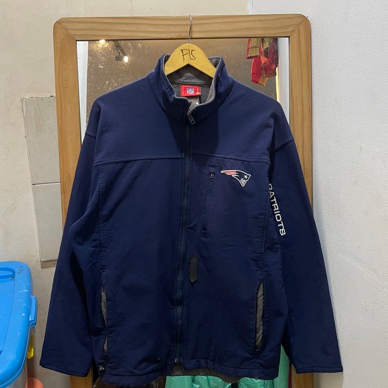 NFL Official New England Patriots Navy Pocket Softshell, foto 3