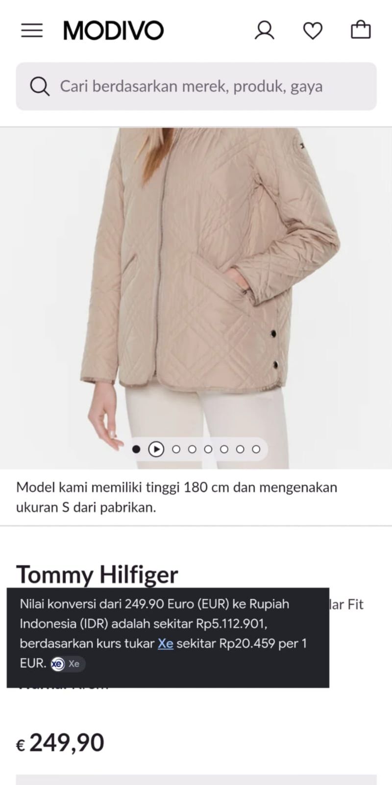 Tommy Hilfiger Quilted Jacket Reguler Fit, foto 8