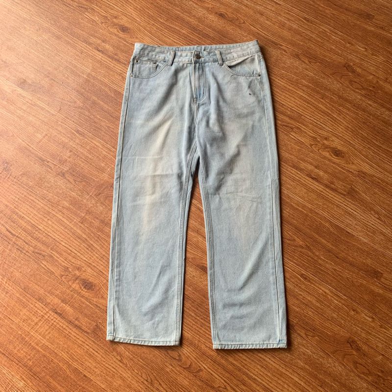 Grunge Casual Jeans Pria white blue, foto 4