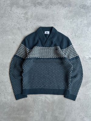 Lacoste knitwear vintage pattern grandpa sweater
