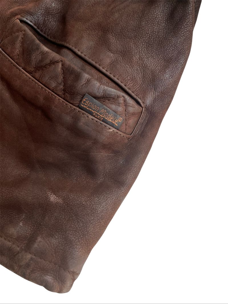 fireman clasp leather jacket vintage, foto 4