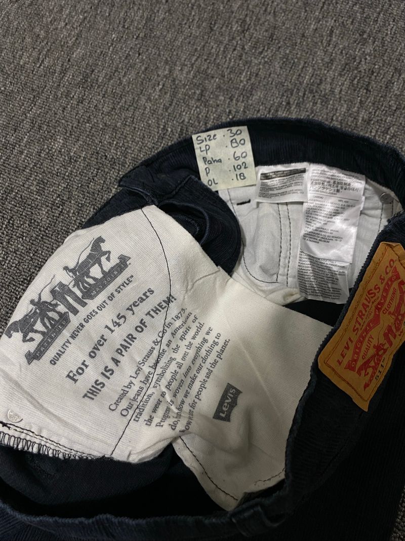 Corduroy Levi's 511 Rare Blank Tab rare Size 30, foto 9