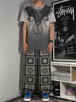 GU Uniqlo Paisley Fullprint Pattern Pants🚬🇦🇱