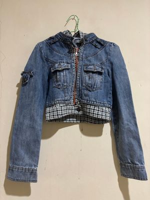 JAKET CROP CAPUCHONE 💙✨