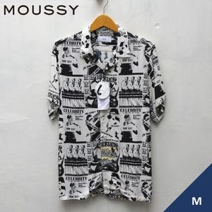 Azul Kemeja Print BW Open Collar  Size M
