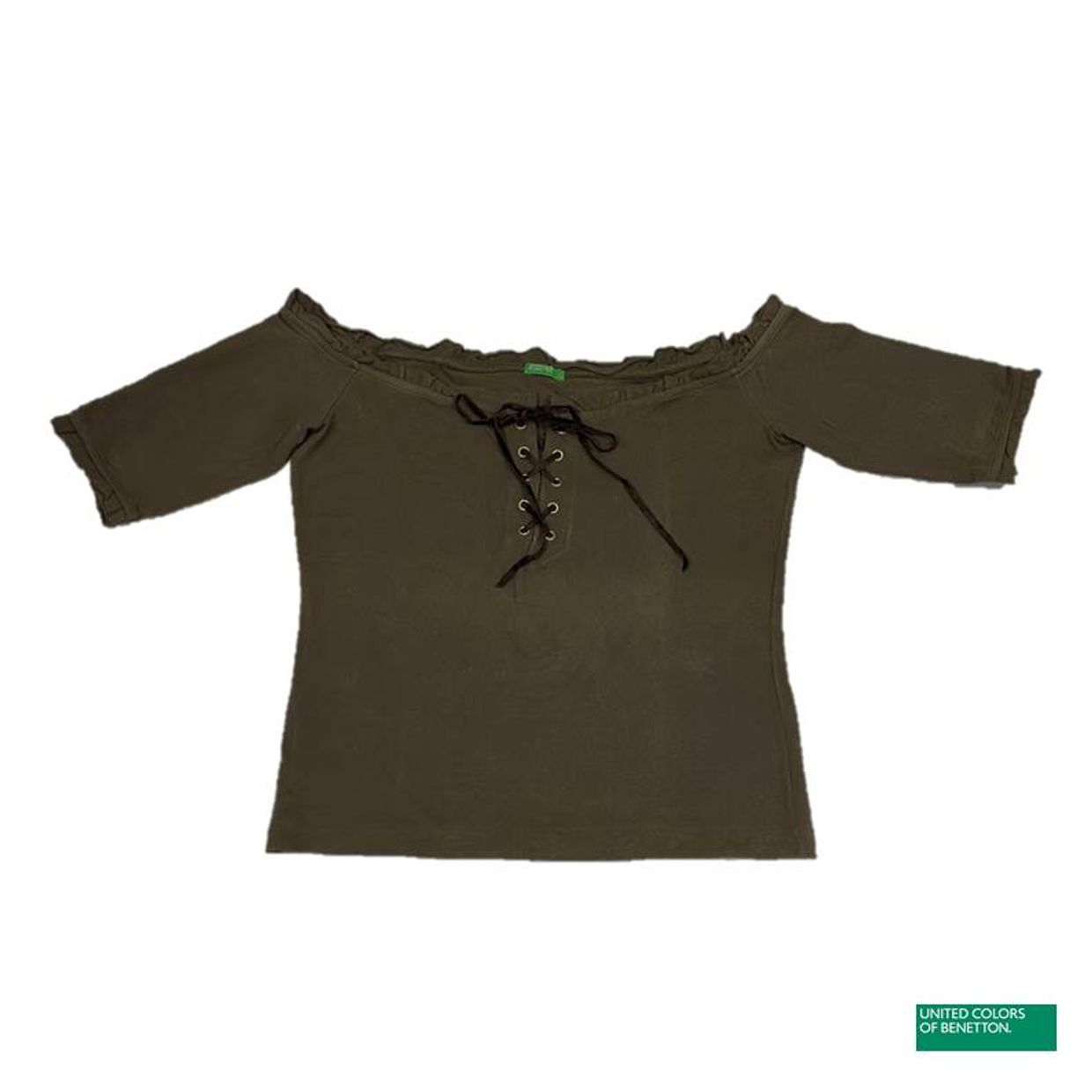 United Colors of Benetton Bandeau top Wanita green