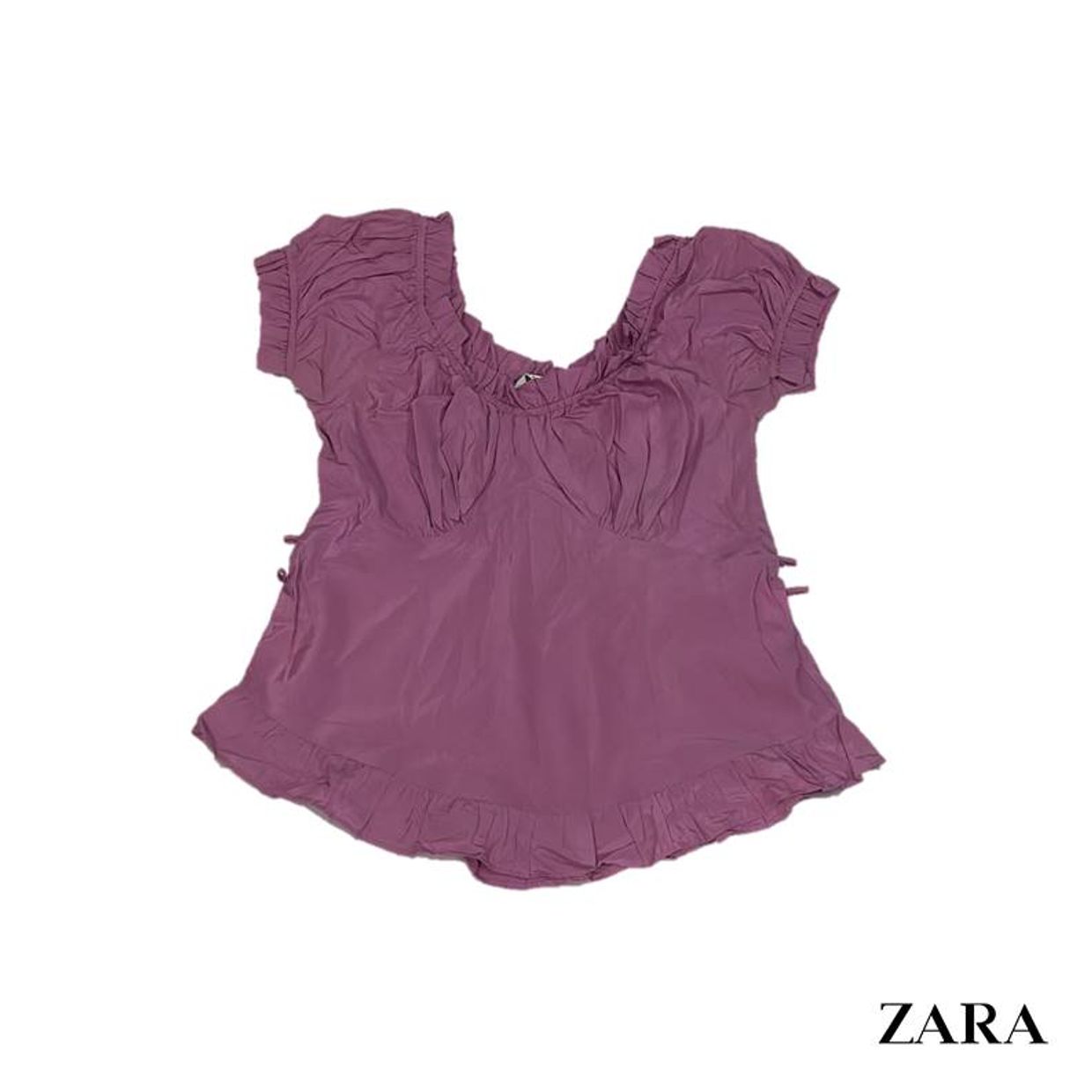 ZARA Streetwear Casual Shirt Wanita purple