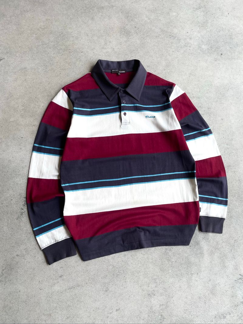 MULTICOLOUR STRIPE POLO LONG SLEEVE SHIRT, foto 3